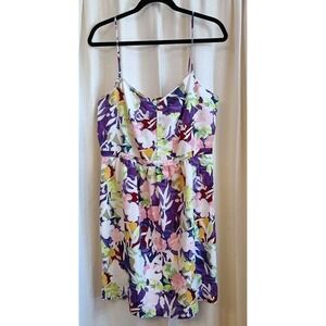 J. Crew Women's White/Floral Seaside Cami Dress‎ Size 14 Pockets